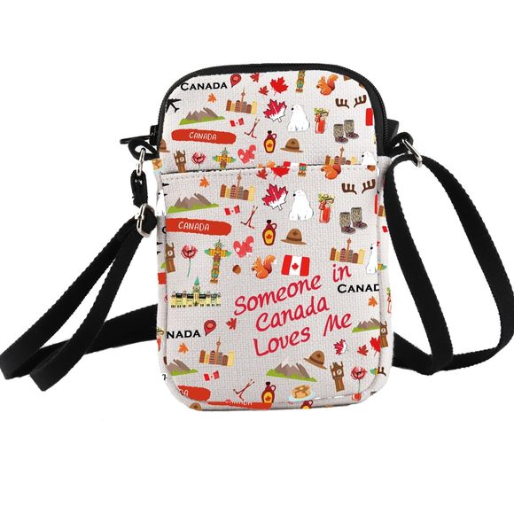 Canada Crossbody Bag Long Distance Relationships Gift Someone In Canada :o) - Picture 1 of 7